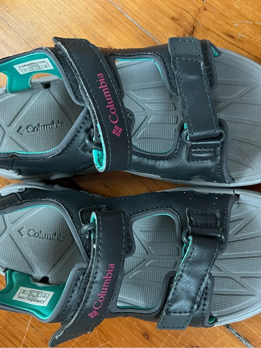 Columbia Kids Teal and Gray Sandals